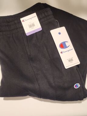 Champion Womens Black Sweatpants with Logo Patch XS